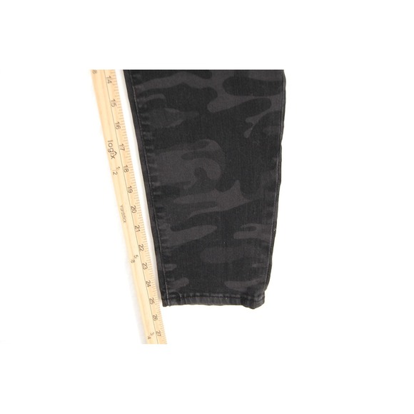 Social Standard By Sanctuary Jeans‎ Womens 14 Black Camo Skinny Ankle Stretch - Picture 12 of 16
